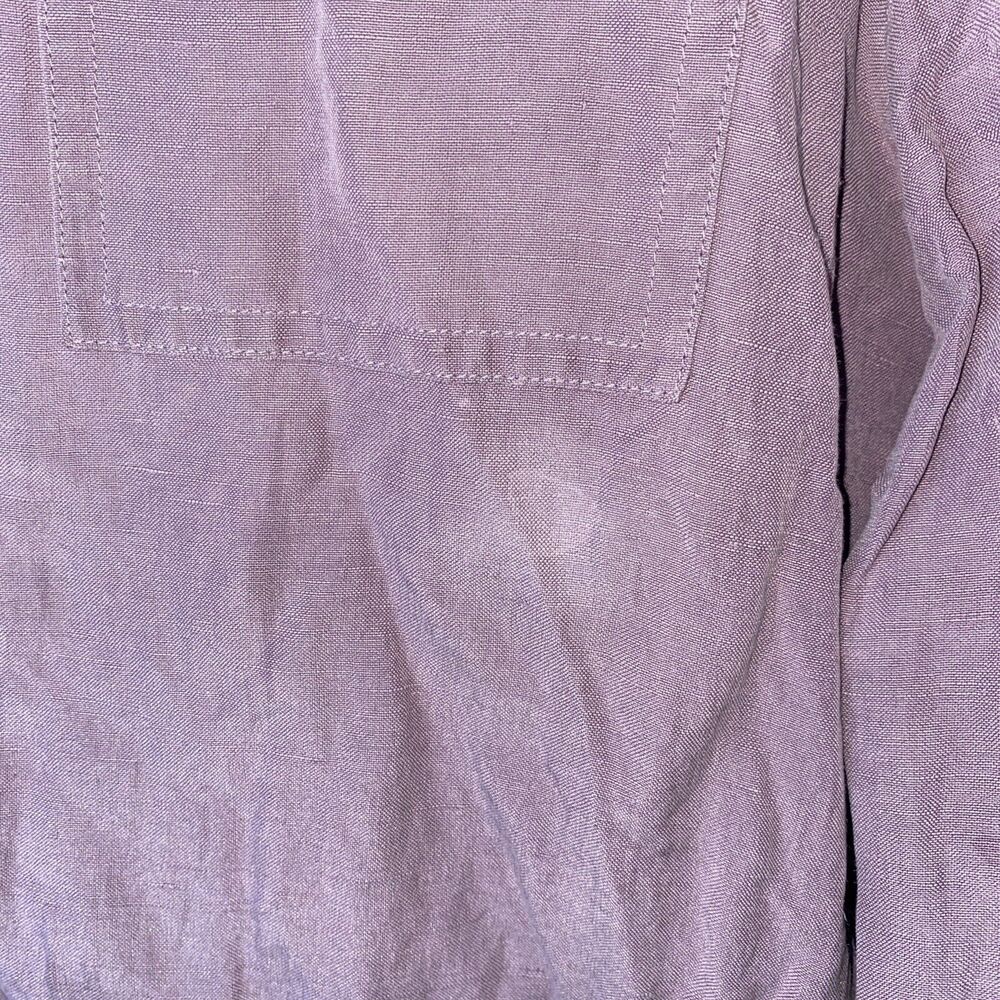 Easy Spirit Silk Linen Summer Shirt Blouse Tunic lagen cottage beach M Long flaw - Picture 9 of 15